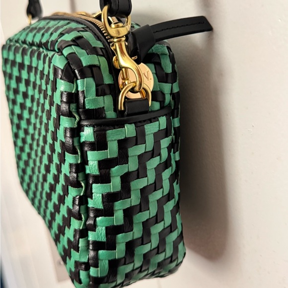 Clare V. Midi Sac Mint Opal/Black Zig Zag NWT - Picture 5 of 8